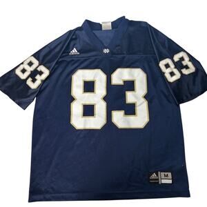 Adidas Y2K 2007 AllState Sugar Bowl Notre Dame #83 Jersey Mens M Navy Blue